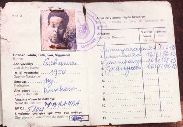 Image result for rwandan genocide id cards